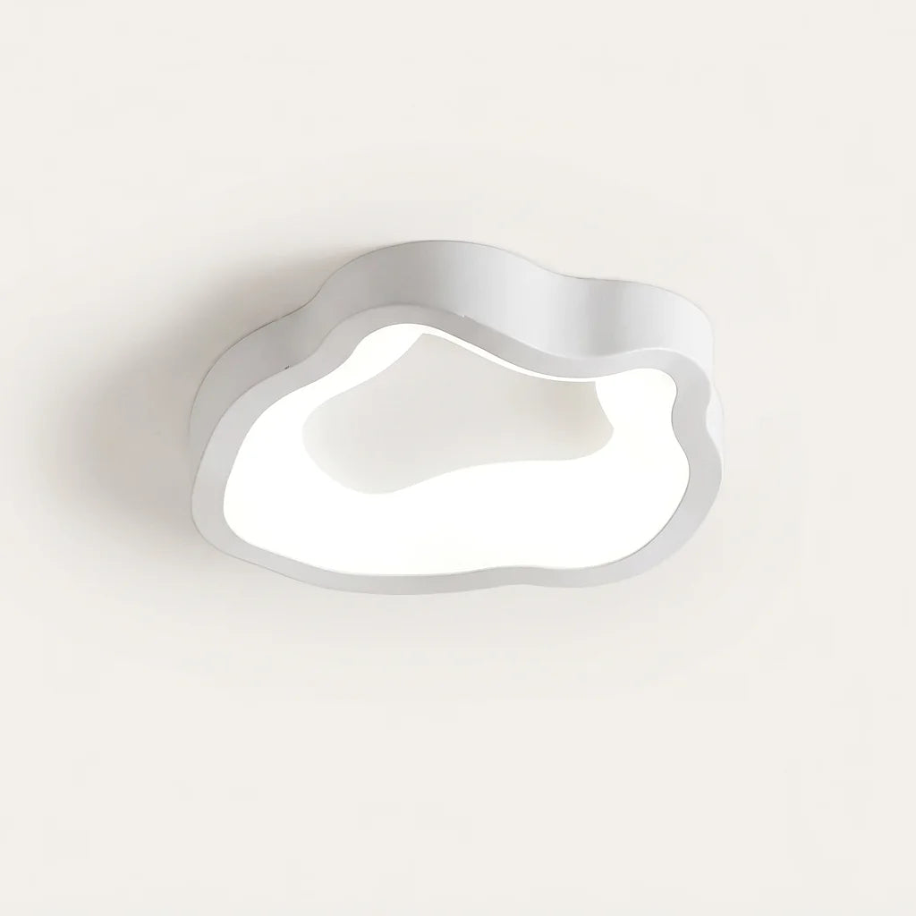 Petit plafonnier LED en forme de nuage, blanc, forme B