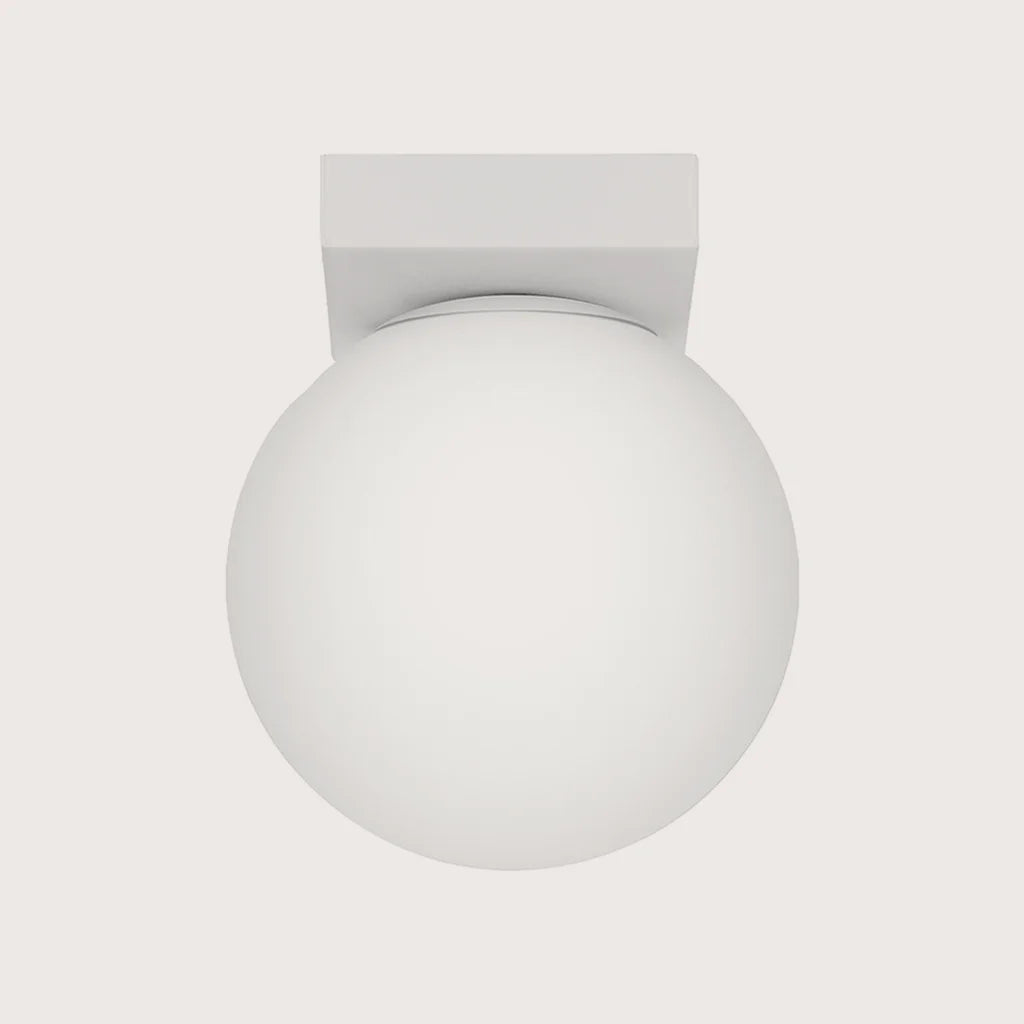 Plafonnier boules en verre opalin, coloris blanc (1 lumière)