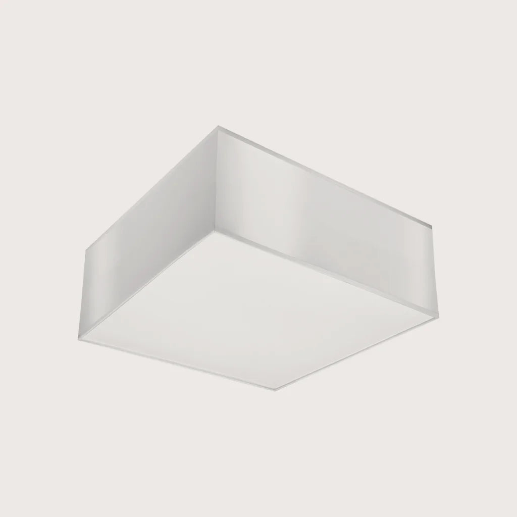 Plafonnier carré blanc ou noir, coloris blanc (25 × 25 cm)