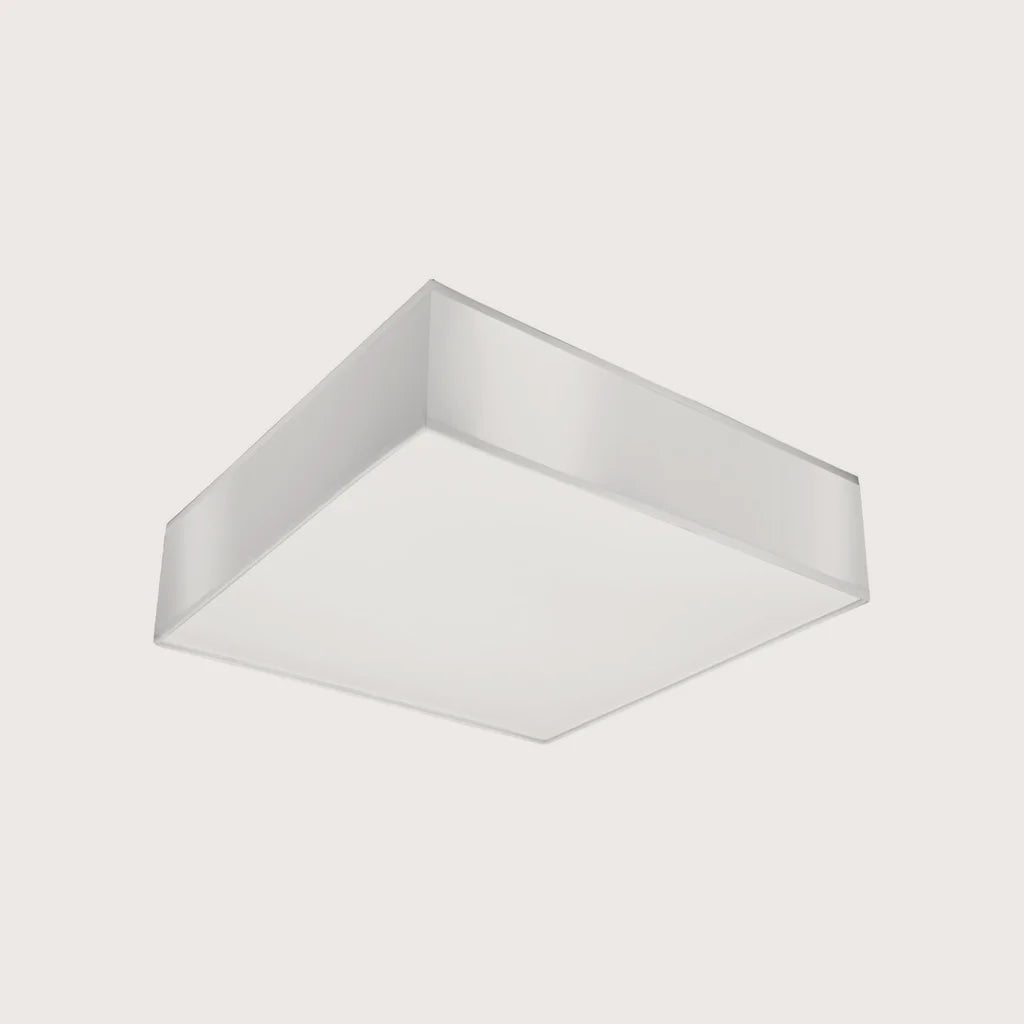 Plafonnier carré blanc ou noir, coloris blanc (35 × 35 cm)