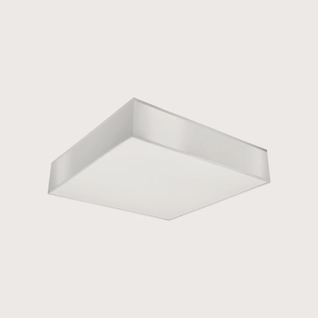 Plafonnier carré blanc ou noir, coloris blanc (45 × 45 cm)