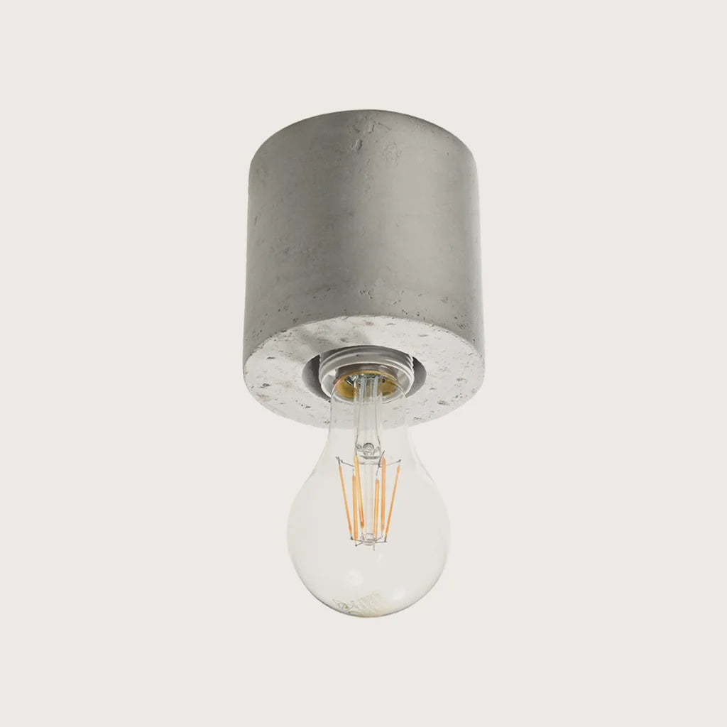 Plafonnier douille béton minimaliste
