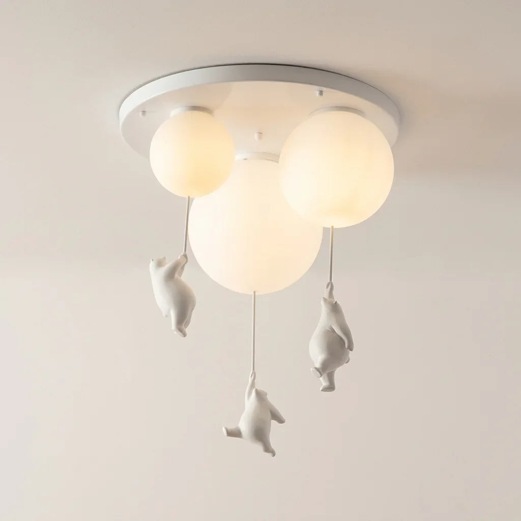 Plafonnier trio de ballons et ours polaires, modèle J