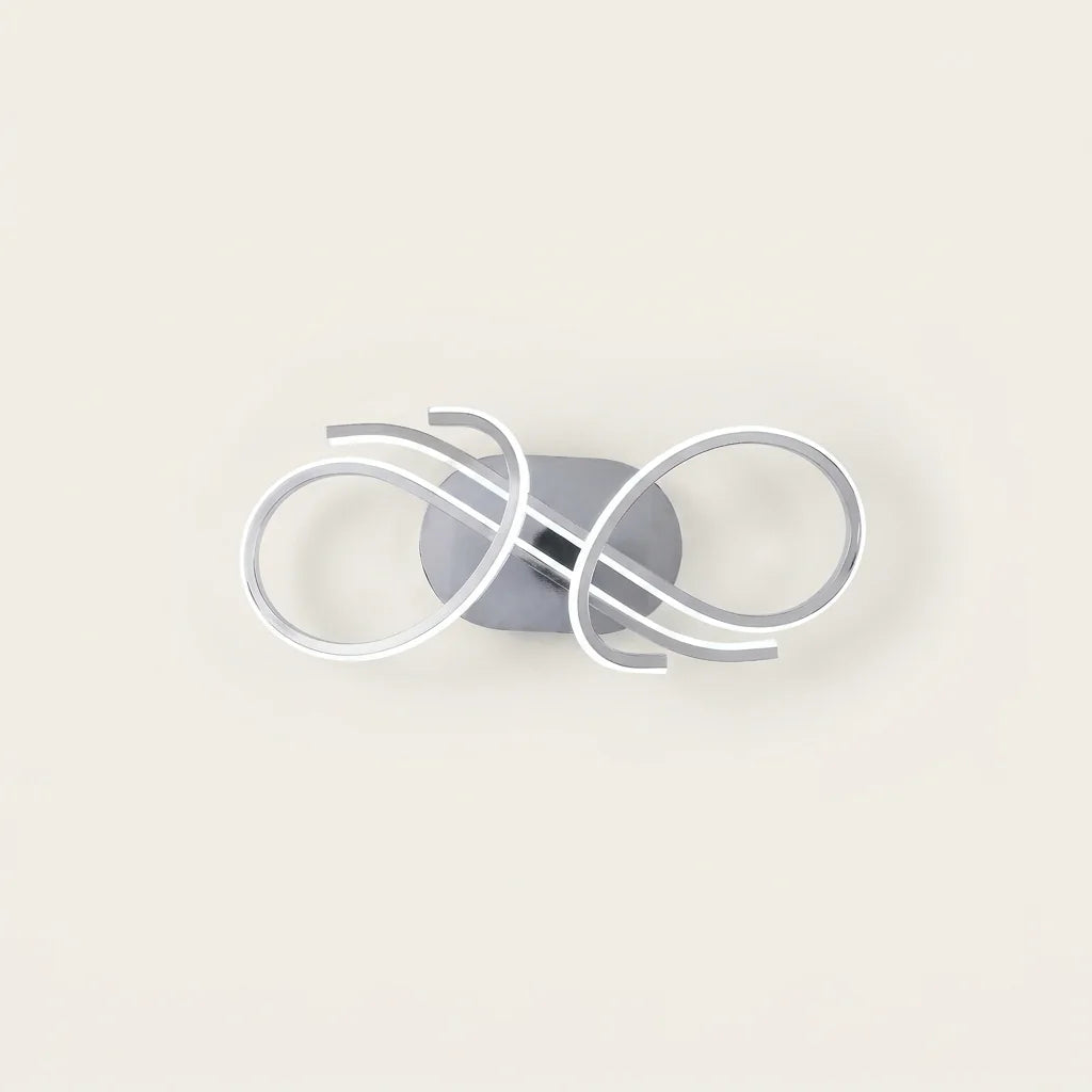 Plafonnier LED à boucles entrelacées blanc