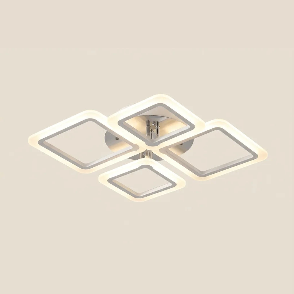 Plafonnier LED connecté à 4 carrés