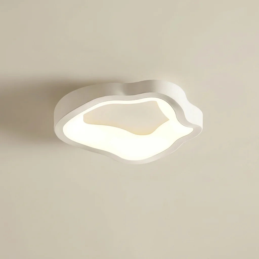 Plafonnier LED blanc à forme de nuage irrégulier (C)