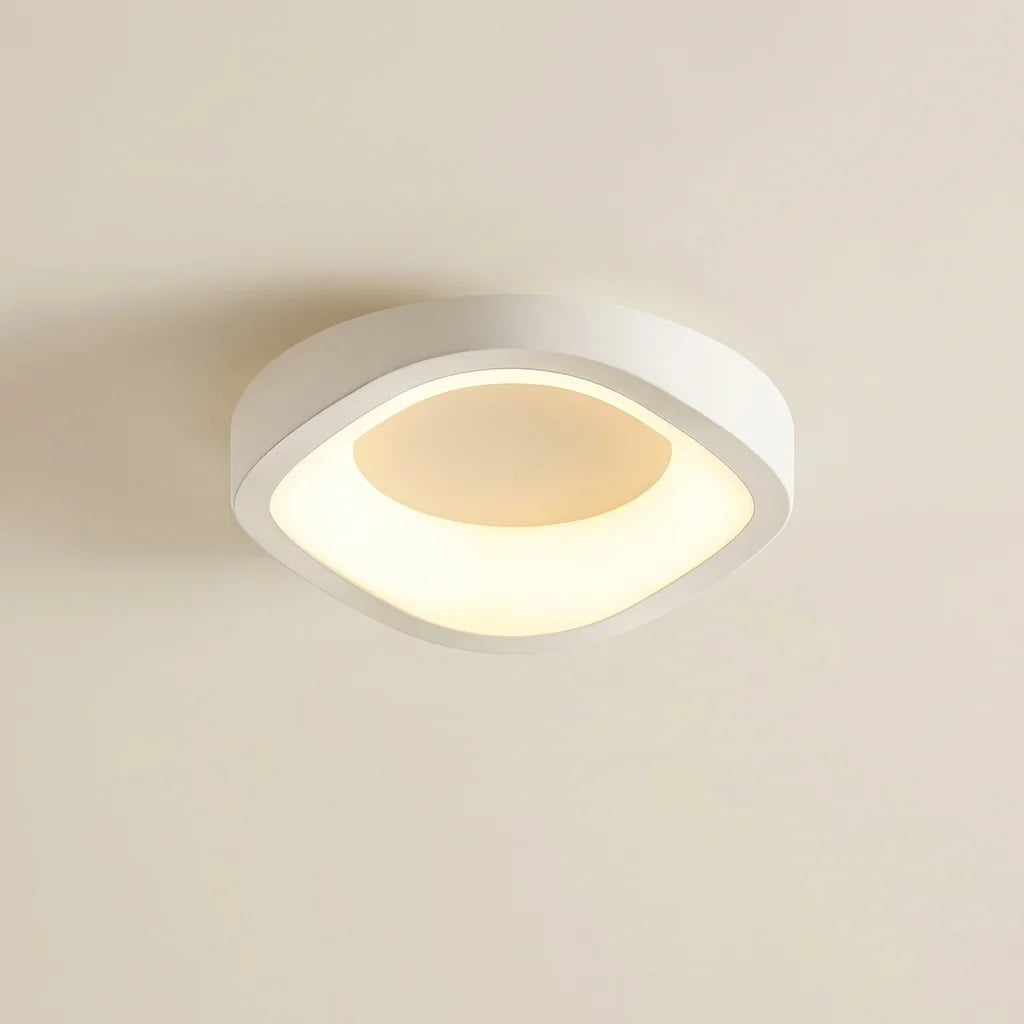 Plafonnier LED blanc à forme ovale (F)