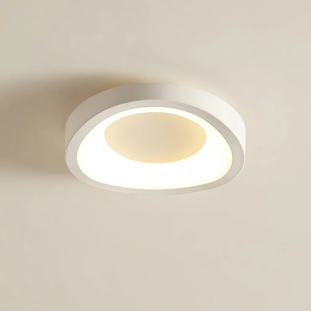 Plafonnier LED blanc à forme ronde douce (A)