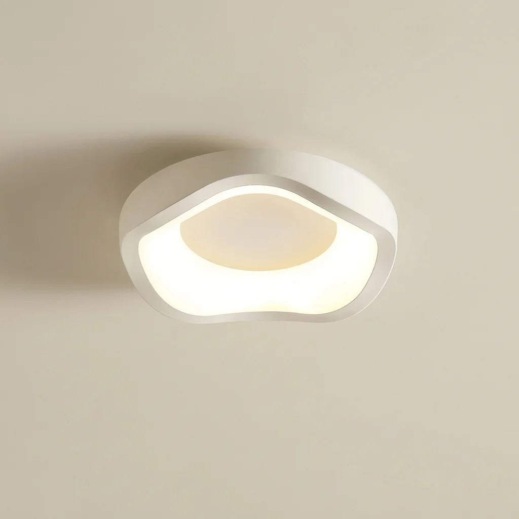Plafonnier LED blanc à forme de vague (B)