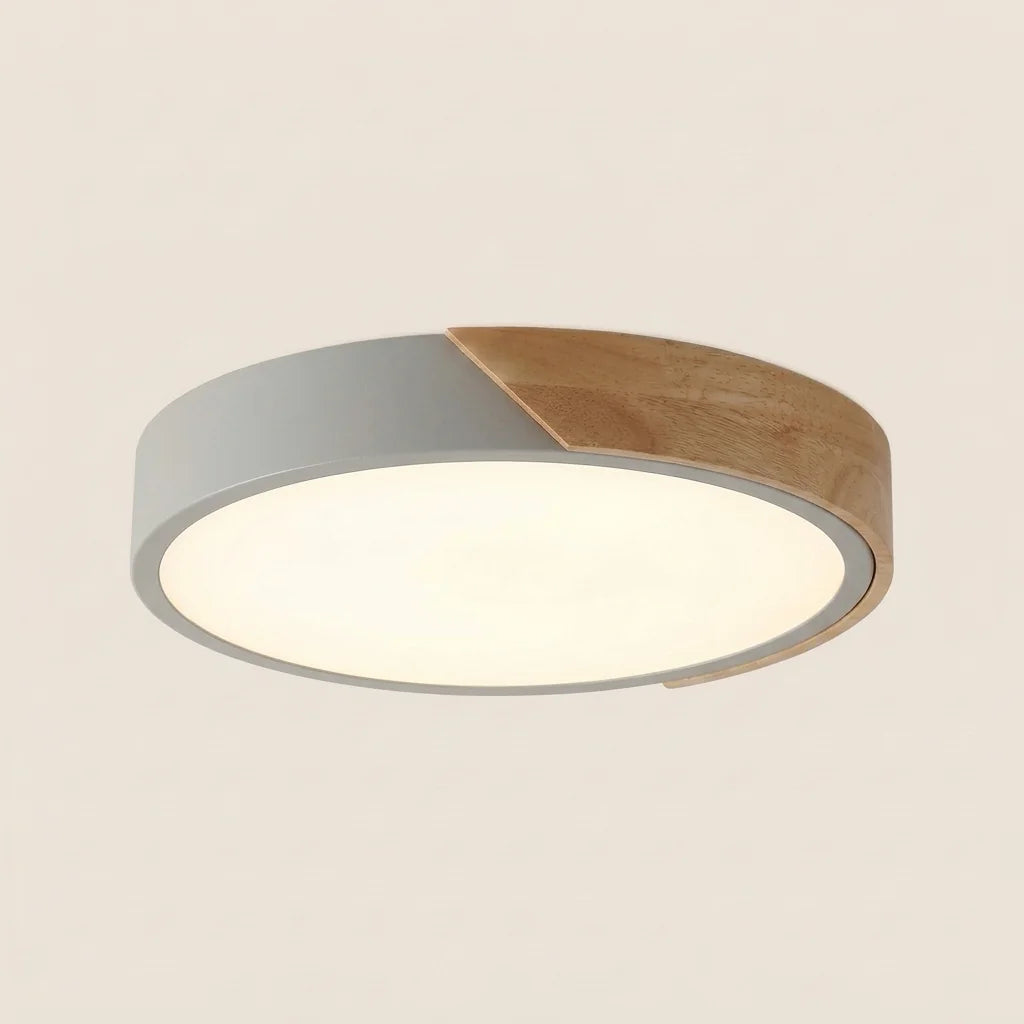 Plafonnier LED extra-plat à cadre gris clair