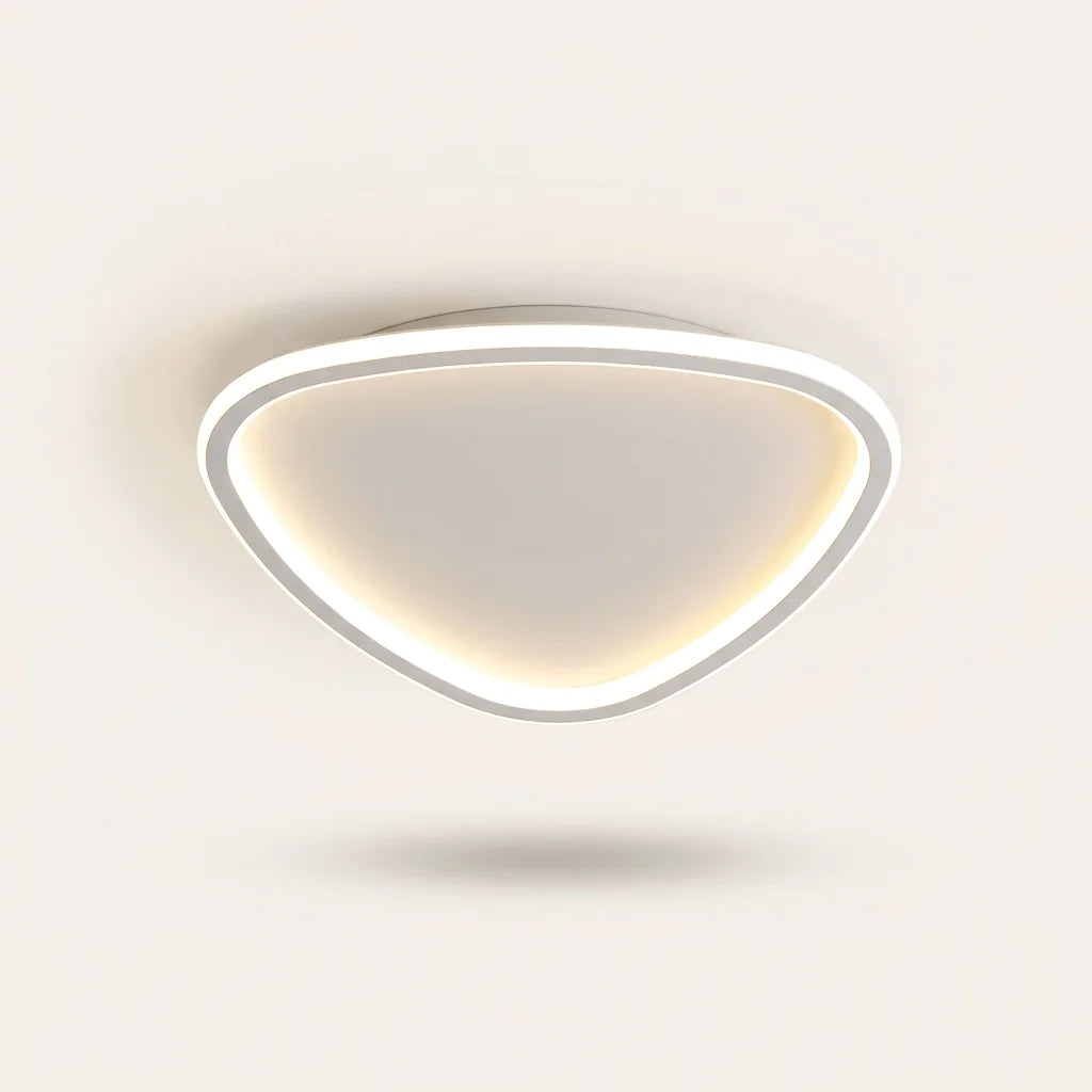 Plafonnier LED galet blanc à cadre lumineux