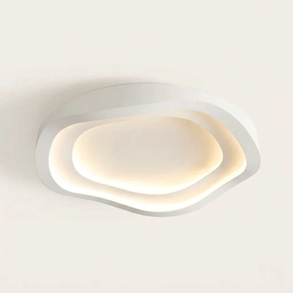 Plafonnier LED en forme de galet, lumière chaude, modèle A
