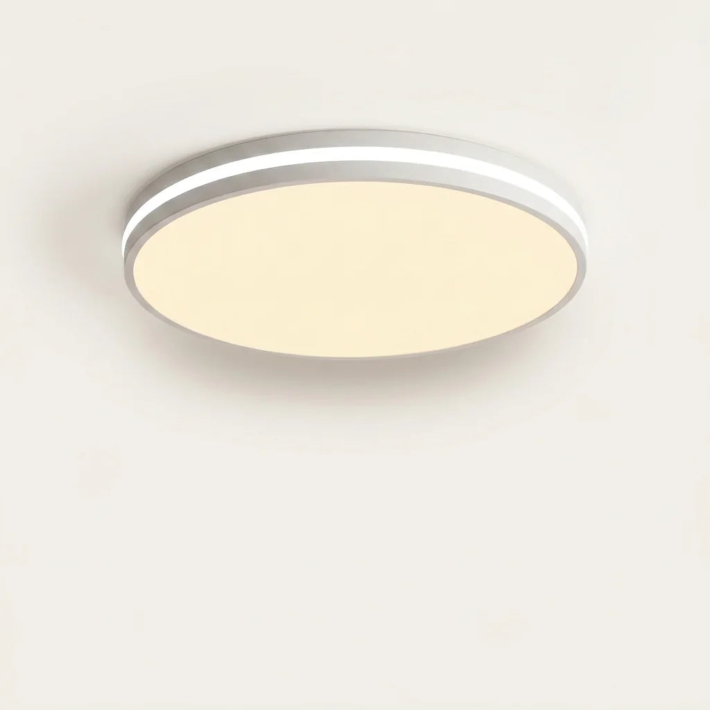 Plafonnier LED macaron blanc, modèle A à diffuseur plein