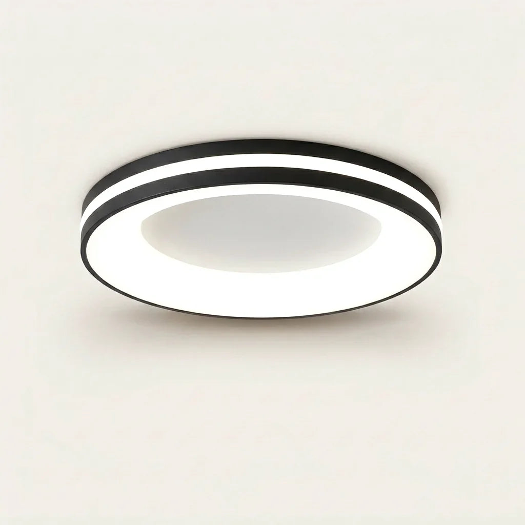 Plafonnier LED macaron noir, modèle B