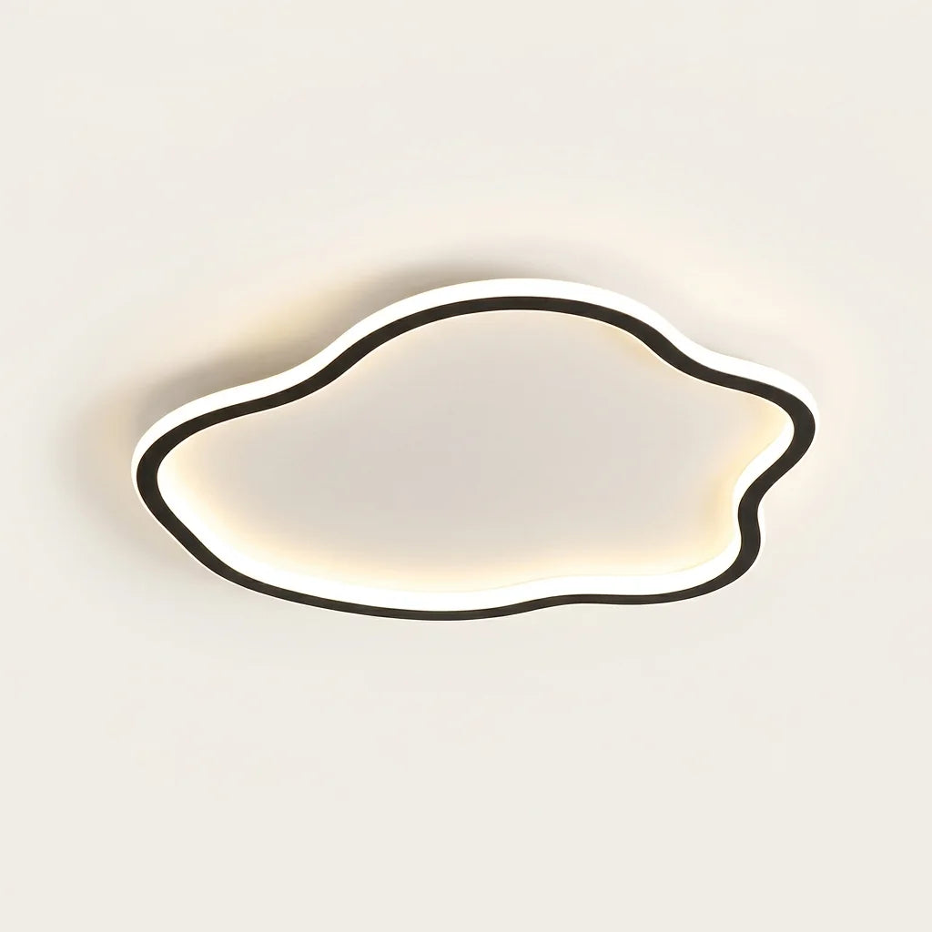 Plafonnier LED nuage à bordure noire