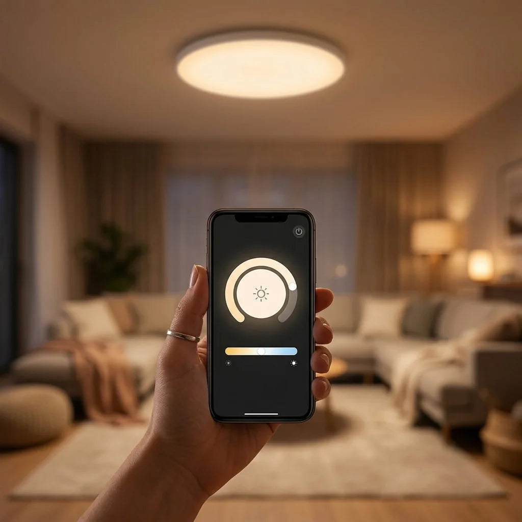 Commande du plafonnier LED depuis une appli smartphone