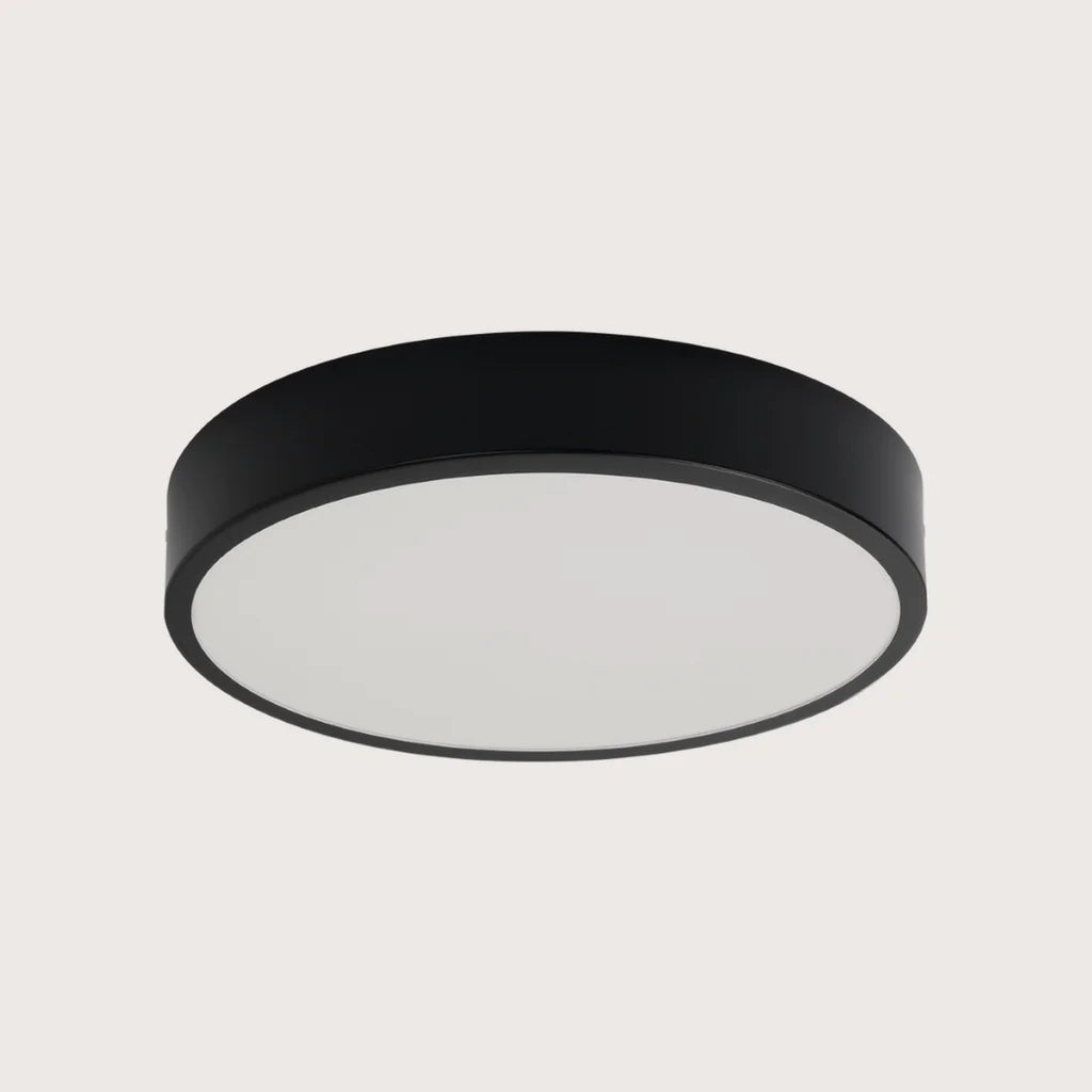 Plafonnier led rond extra-plat, coloris noir (Ø 40 cm)