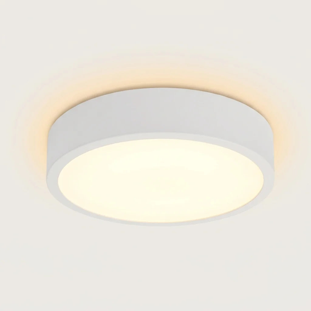 Plafonnier led rond extra-plat allumé