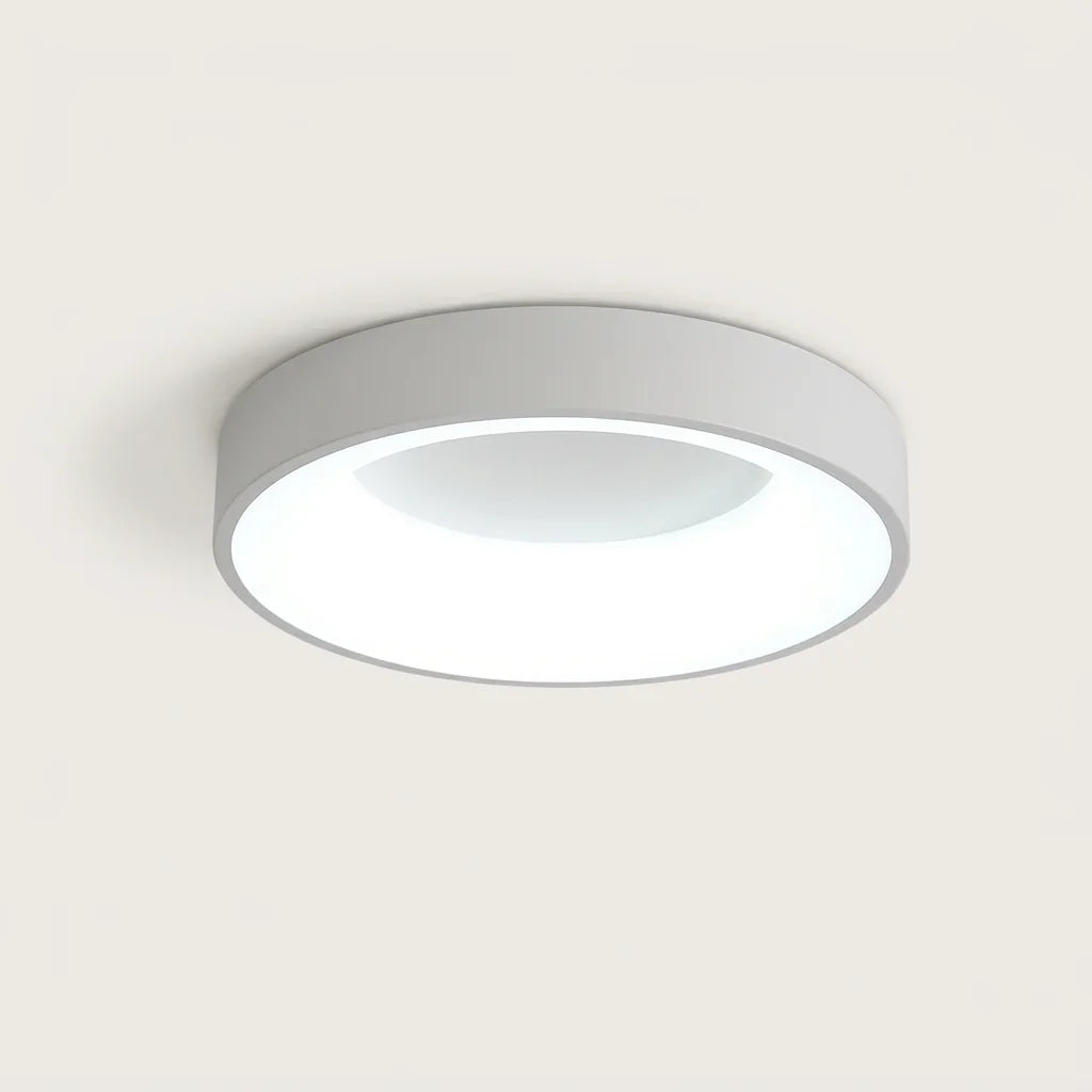 Plafonnier LED tambour extra-plat blanc