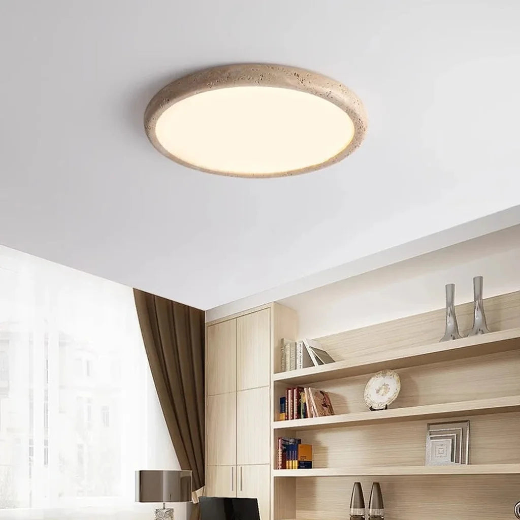 Plafonnier LED en travertin dans un bureau