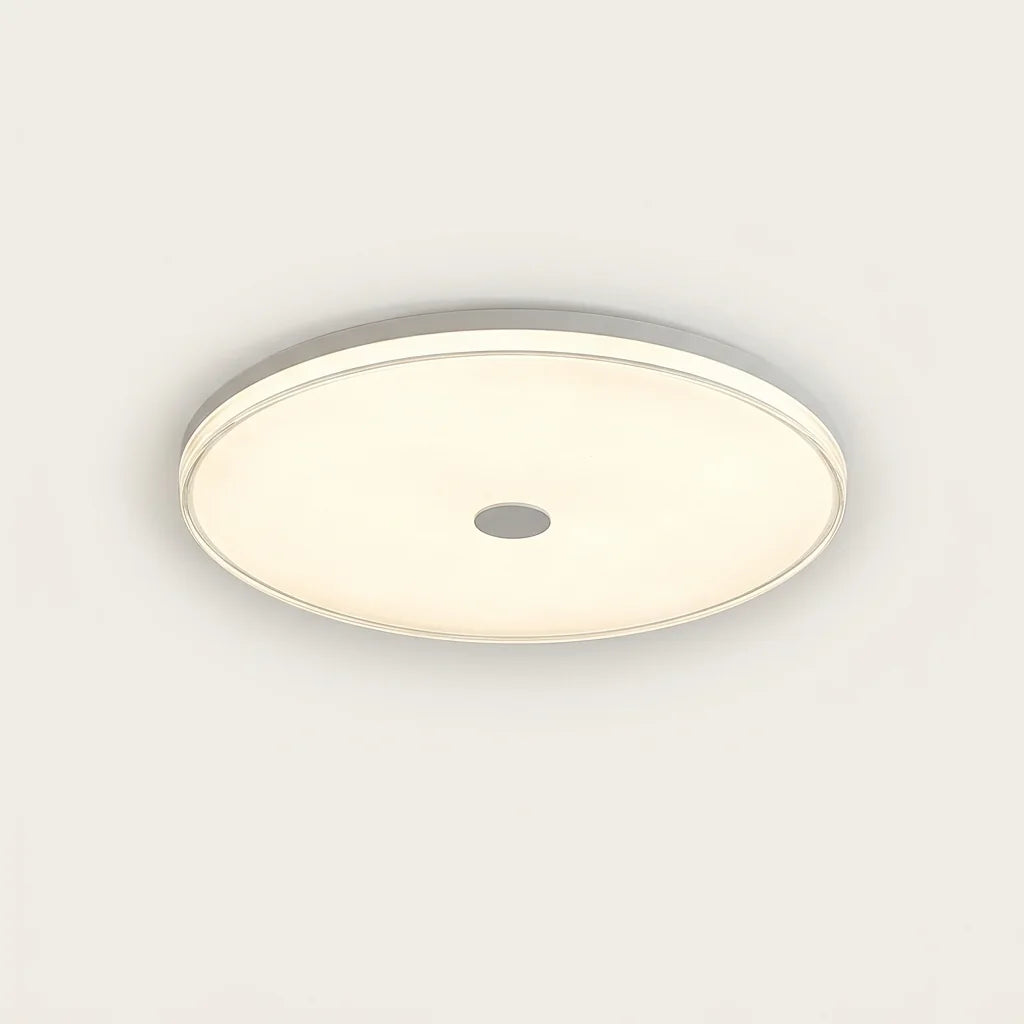Plafonnier LED rond à cadre blanc (A)