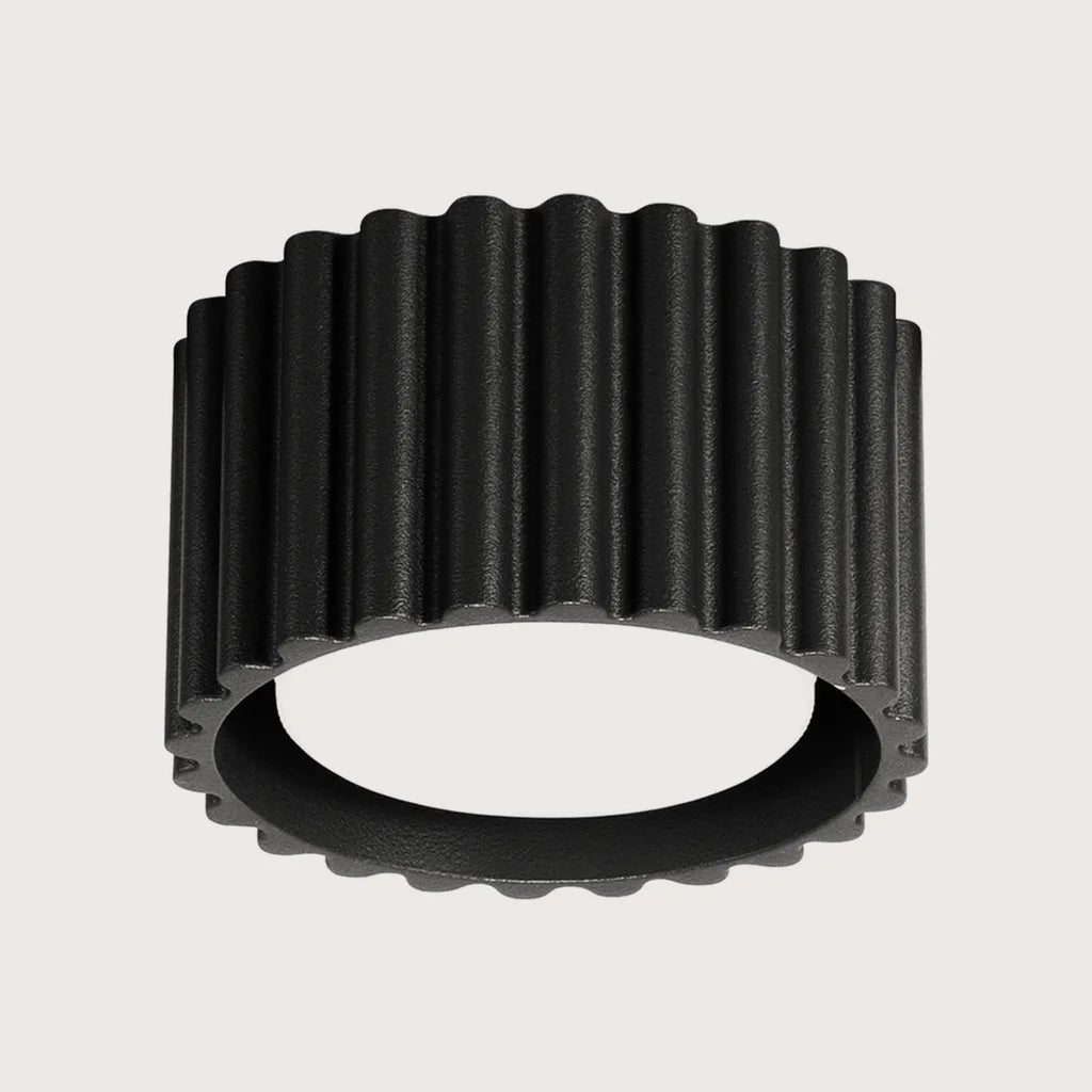 Plafonnier spots cylindres cannelés, coloris noir (1 lumière – GX53)