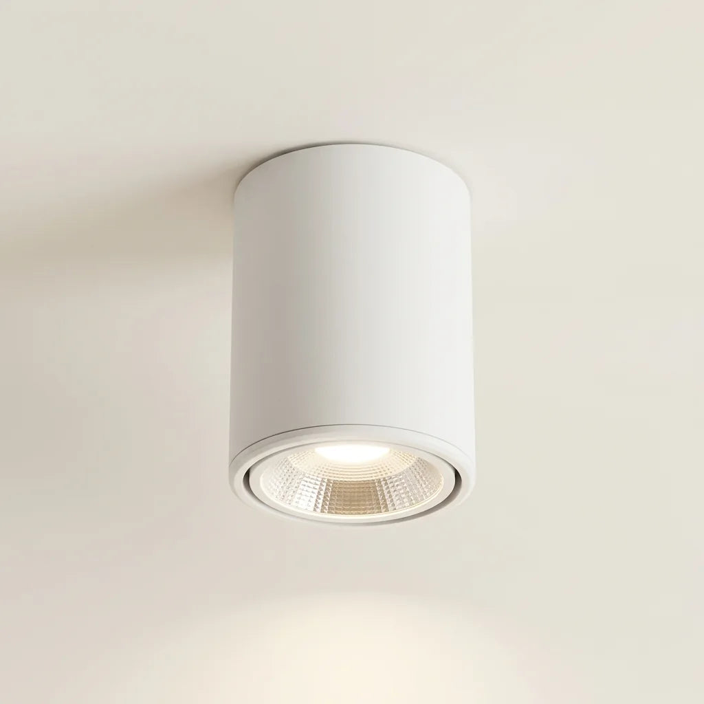 Spot LED COB cylindre en saillie blanc
