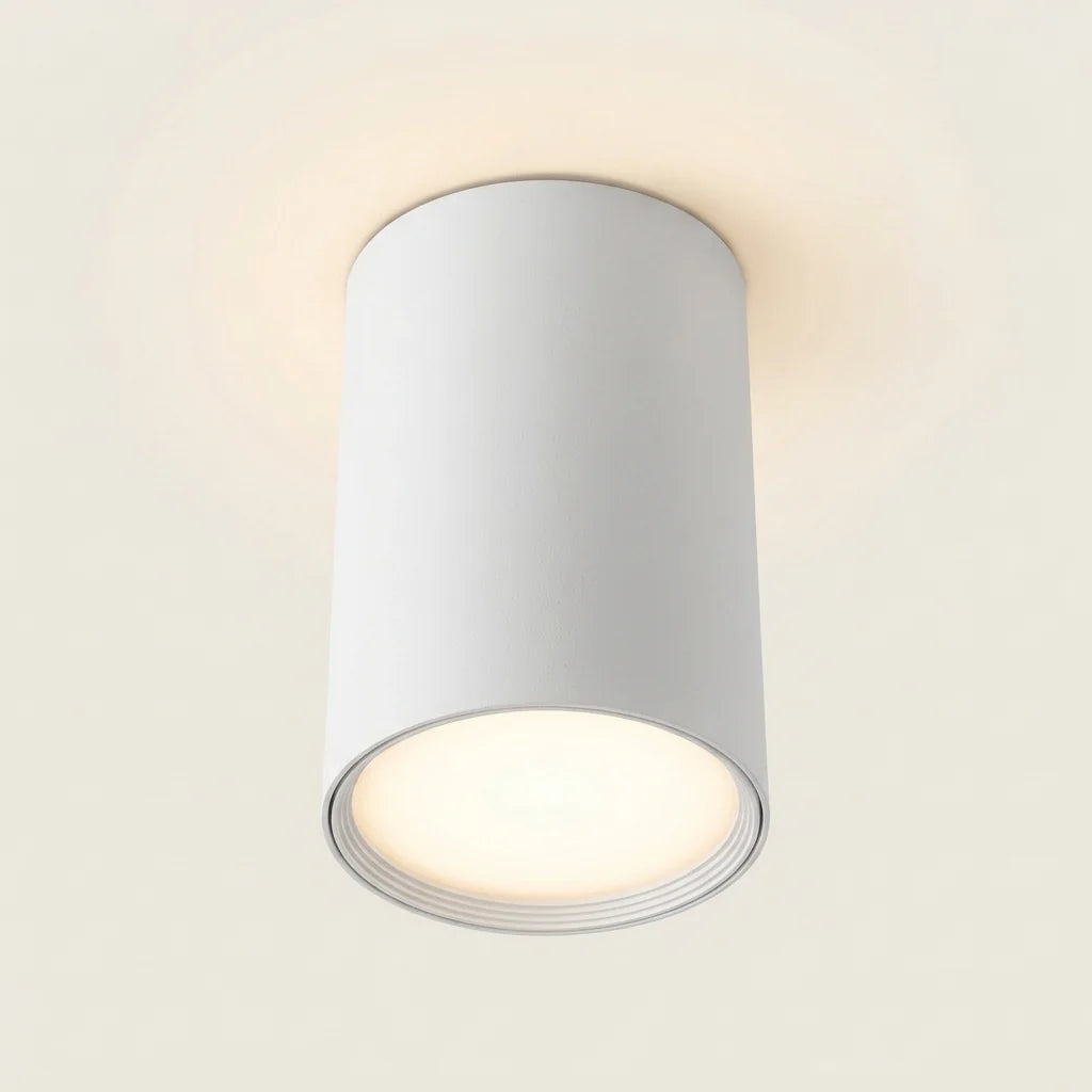 Spot LED COB en saillie blanc à diffuseur opalin