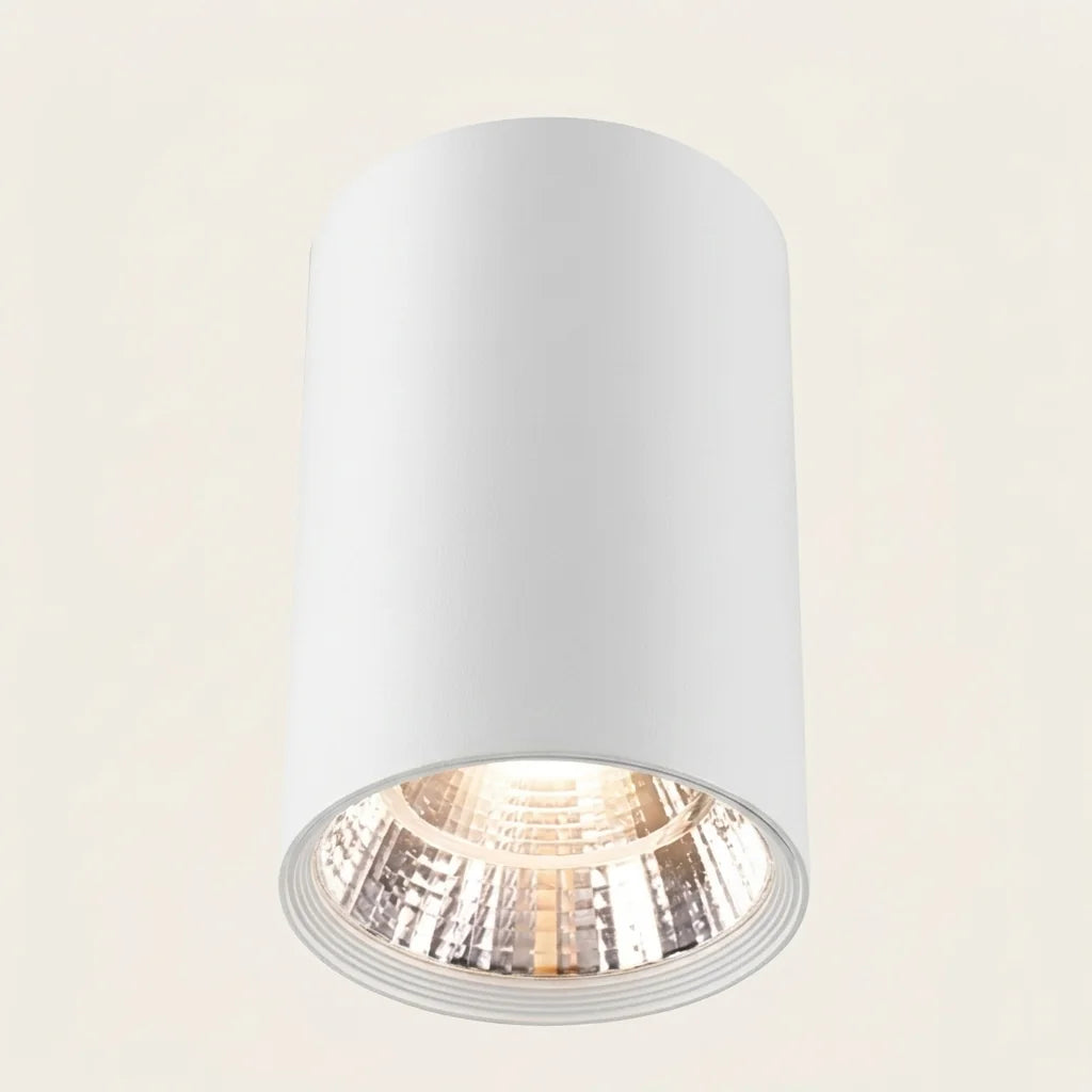 Spot LED COB en saillie blanc à réflecteur