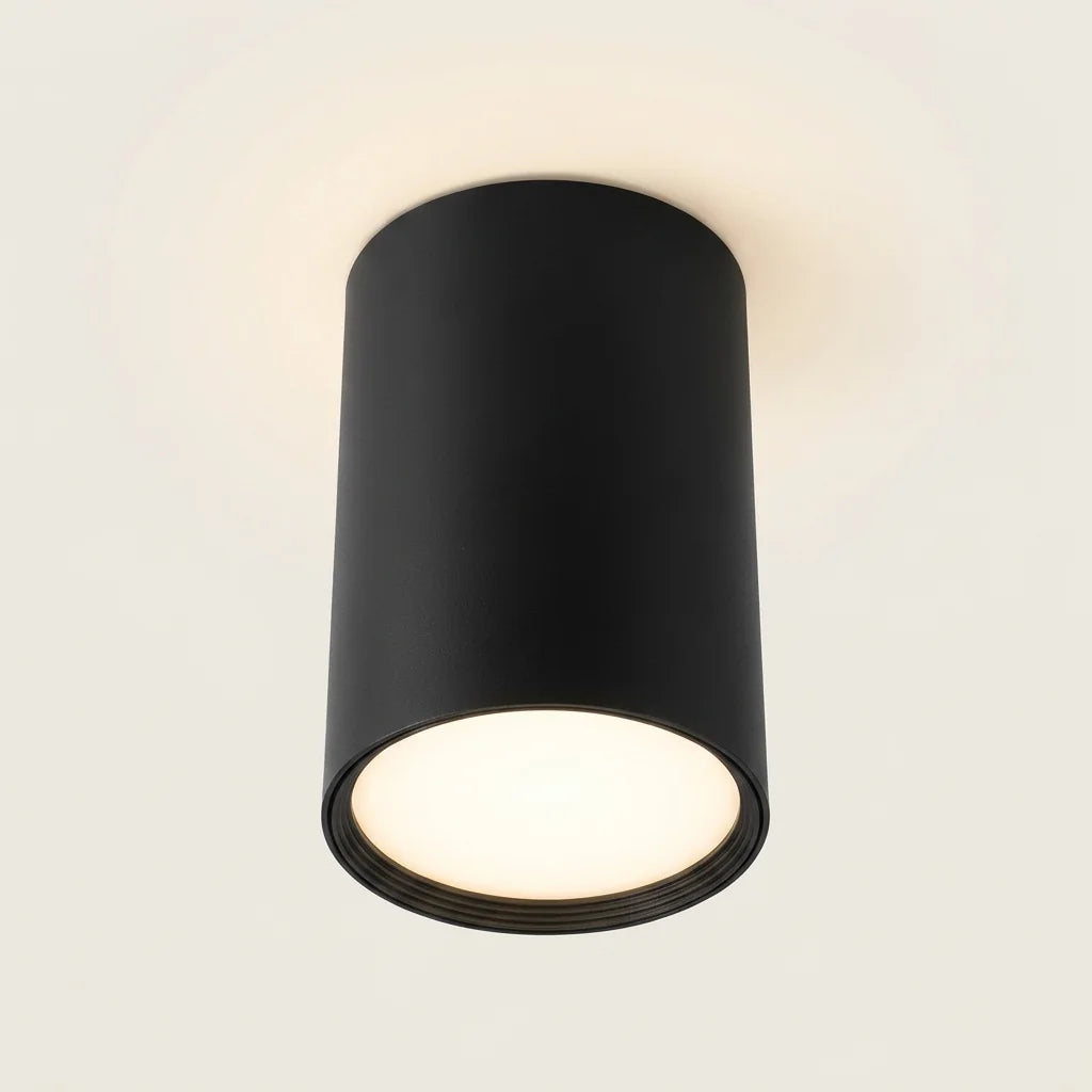 Spot LED COB en saillie noir à diffuseur opalin