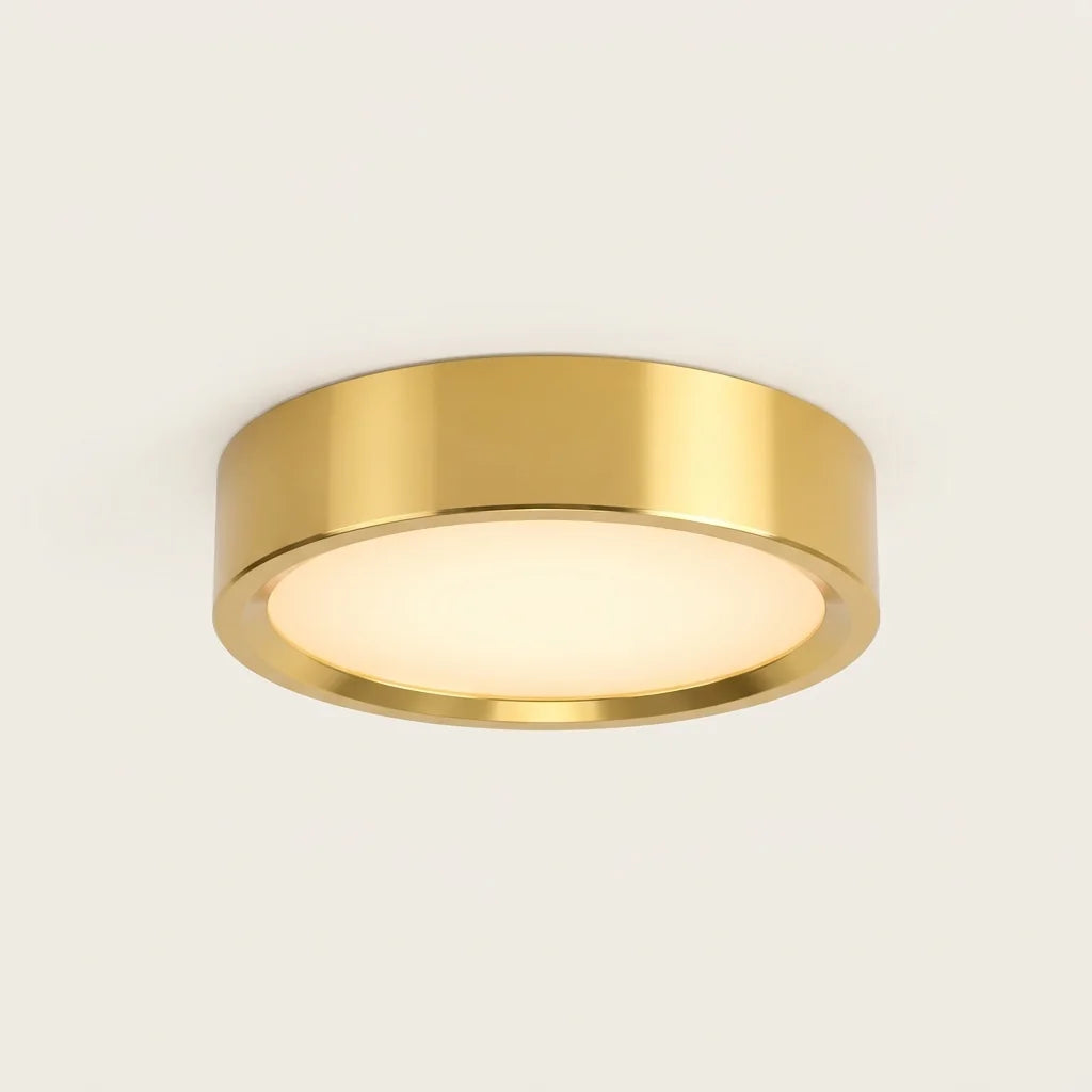 Spot LED en saillie doré extra-plat, lumière chaude