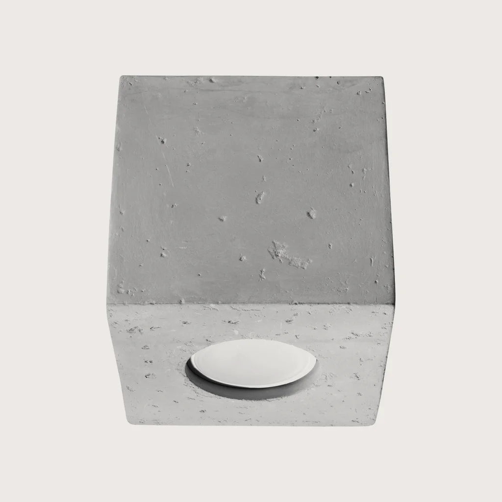 Spot plafond cube en saillie, coloris gris (1 spot – béton)