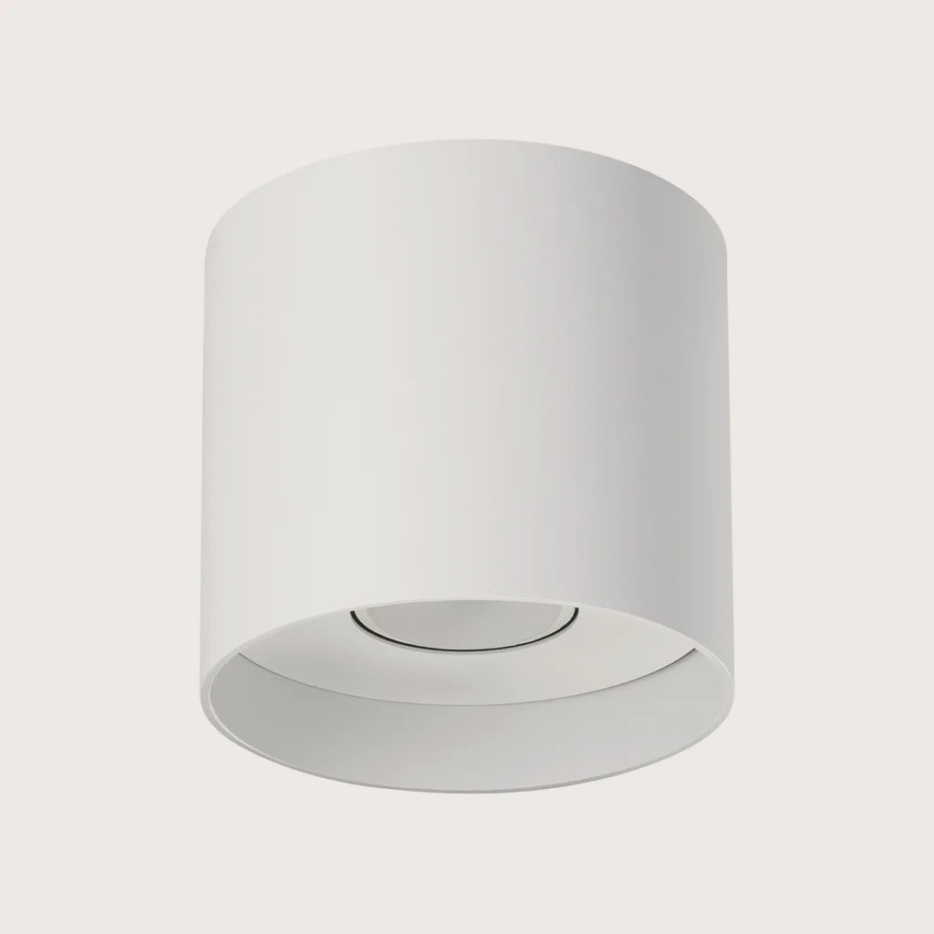 Spot plafond cylindre en aluminium, coloris blanc
