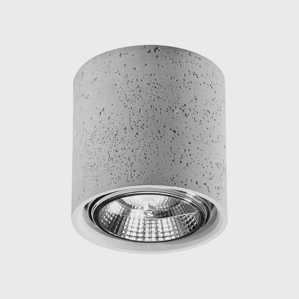Spot plafond cylindre en béton ø 14 cm