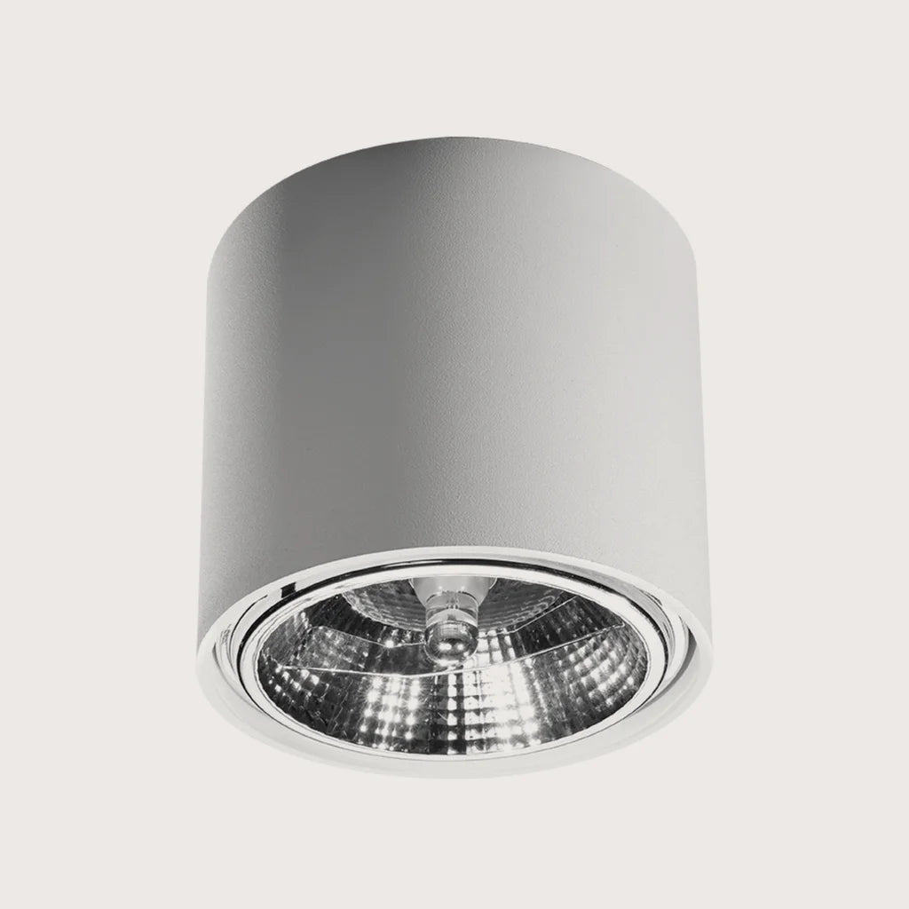 Spot plafond cylindre large ø 12 cm, coloris blanc