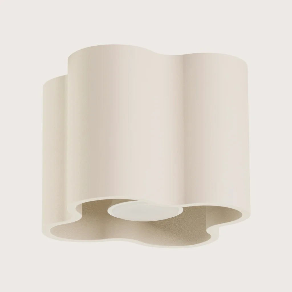 Spot plafond forme nuage en saillie, coloris beige (1 spot – GU10)