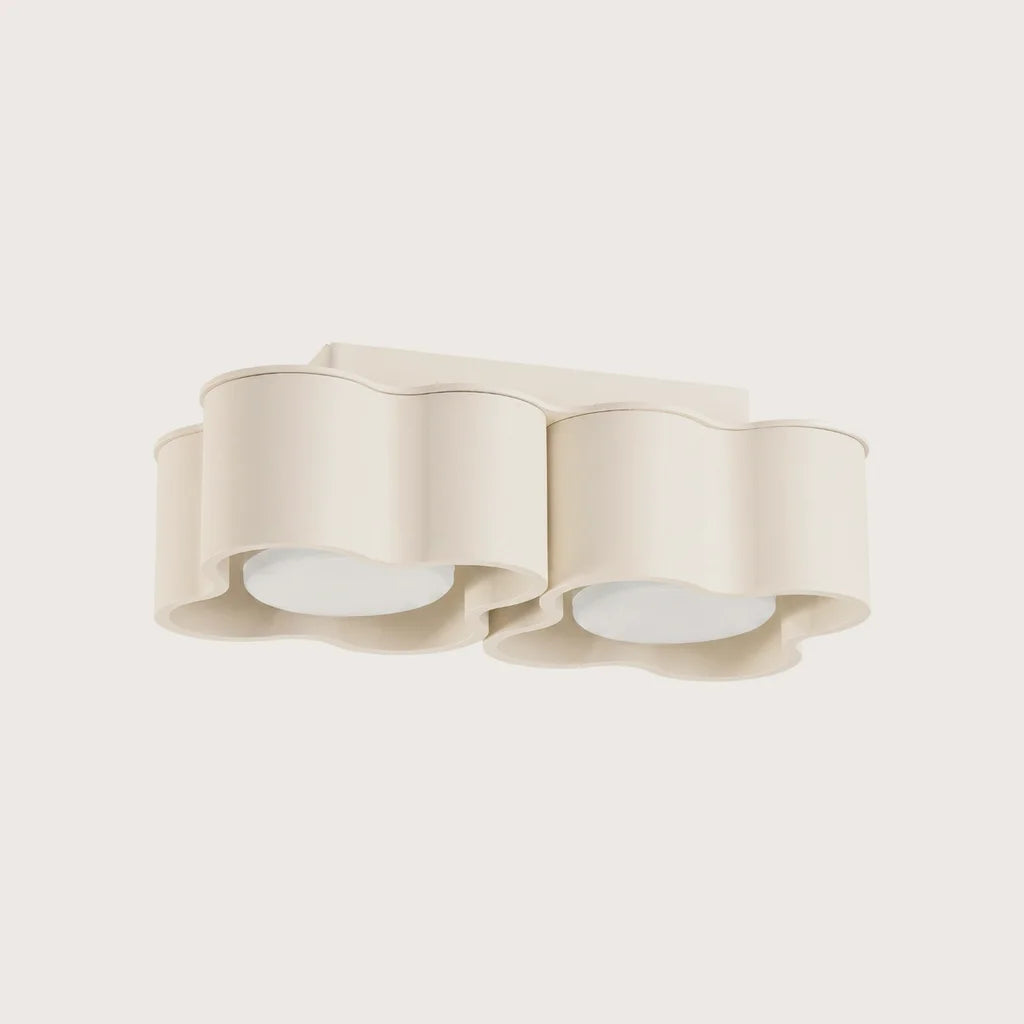 Spot plafond forme nuage en saillie, coloris beige (2 spots – GX53)