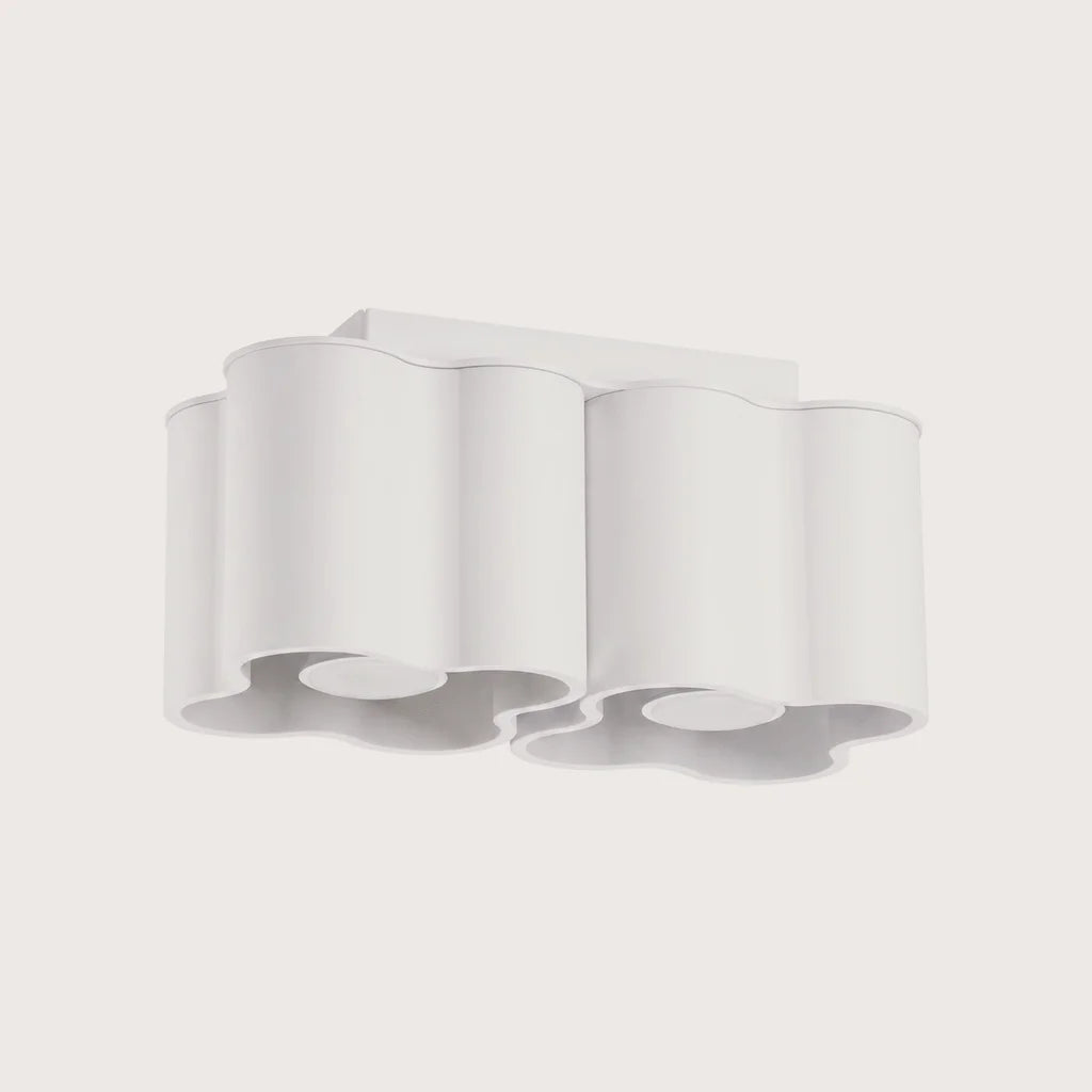 Spot plafond forme nuage en saillie, coloris blanc (2 spots – GU10)