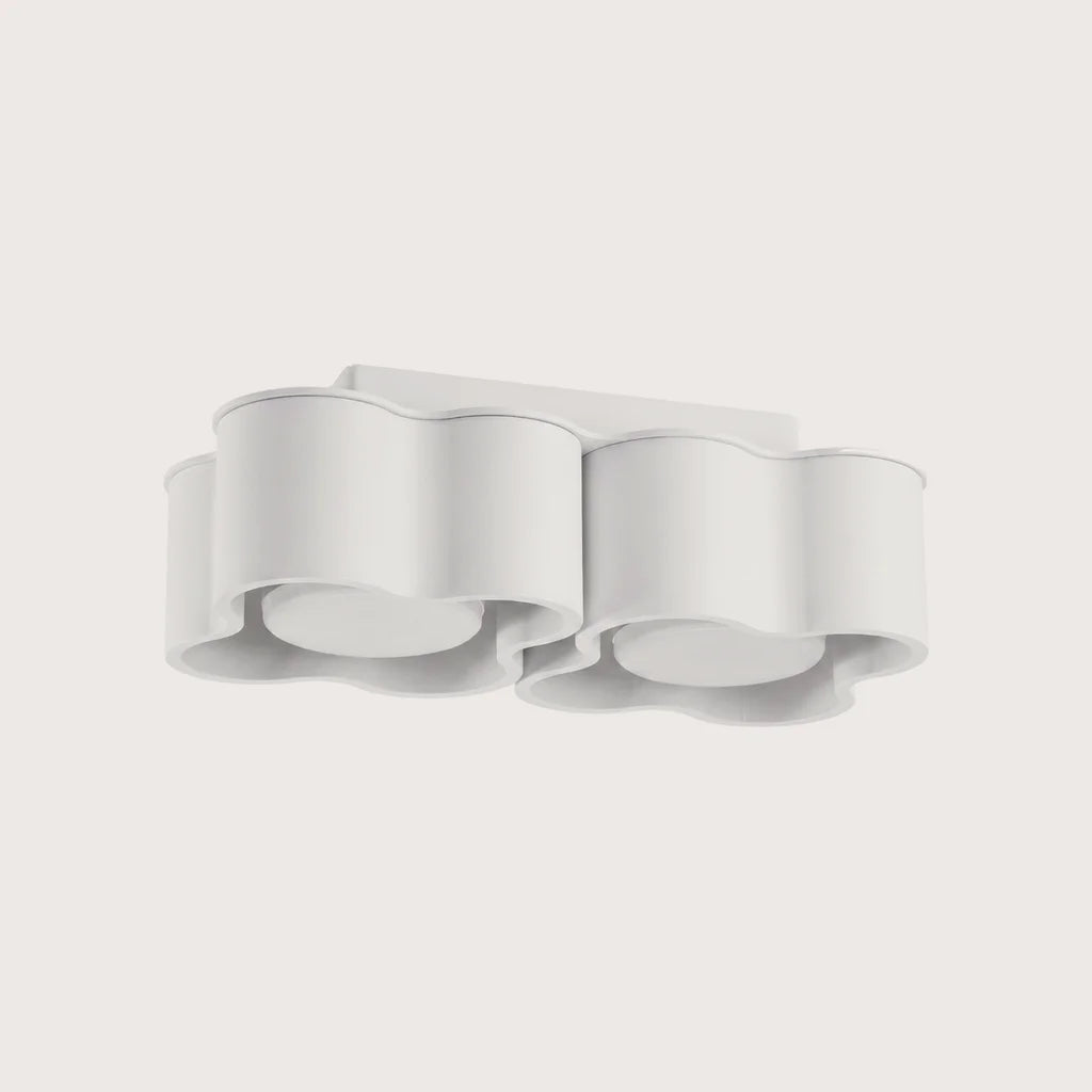 Spot plafond forme nuage en saillie, coloris blanc (2 spots – GX53)