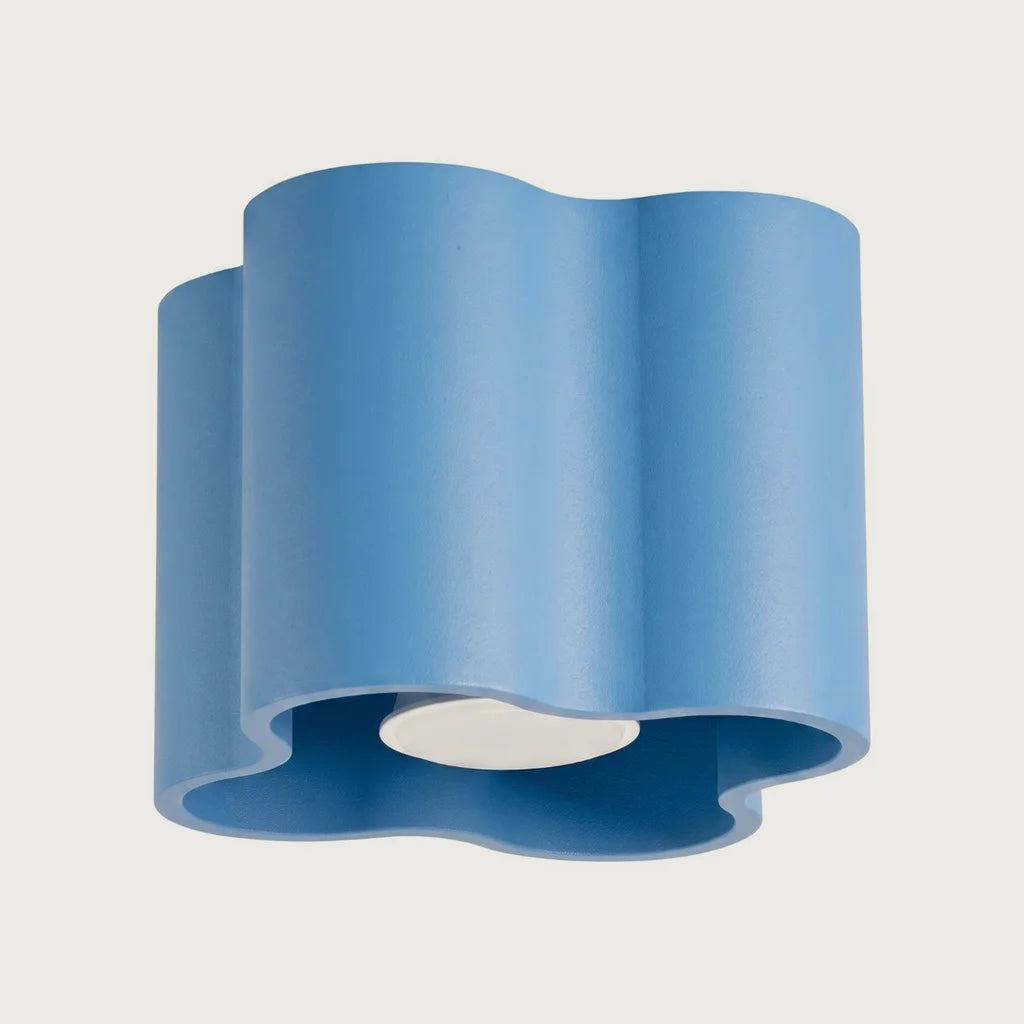 Spot plafond forme nuage en saillie, coloris bleu clair (1 spot – GU10)