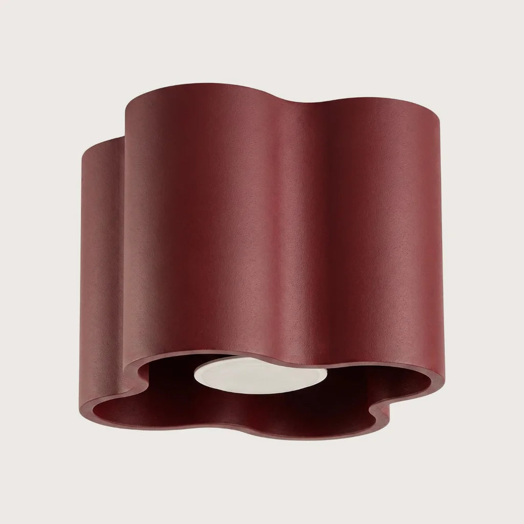 Spot plafond forme nuage en saillie, coloris bordeaux (1 spot – GU10)