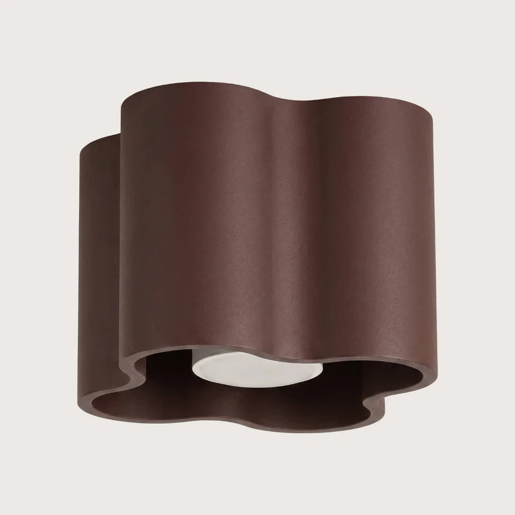 Spot plafond forme nuage en saillie, coloris marron (1 spot – GU10)