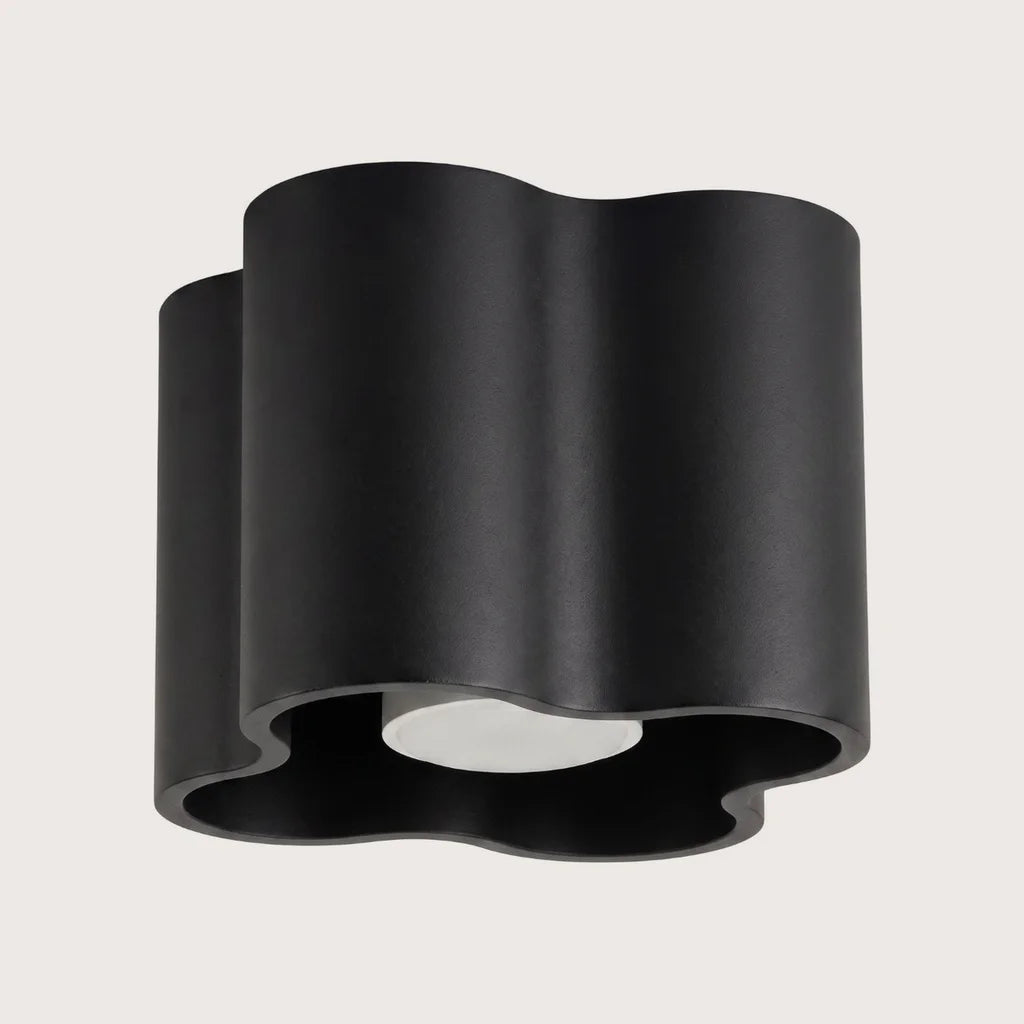 Spot plafond forme nuage en saillie, coloris noir (1 spot – GU10)