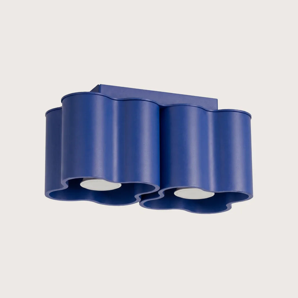 Spot plafond forme nuage en saillie, coloris outremer (2 spots – GU10)