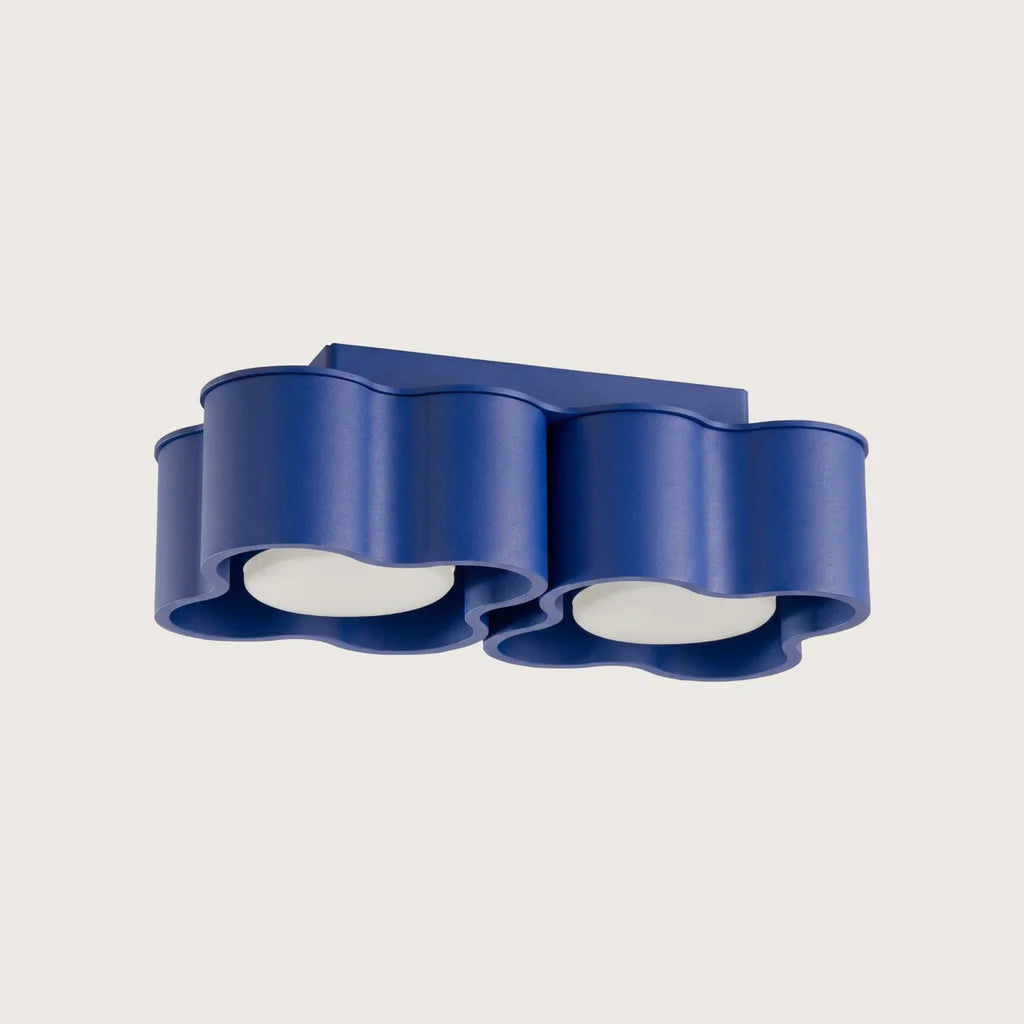 Spot plafond forme nuage en saillie, coloris outremer (2 spots – GX53)