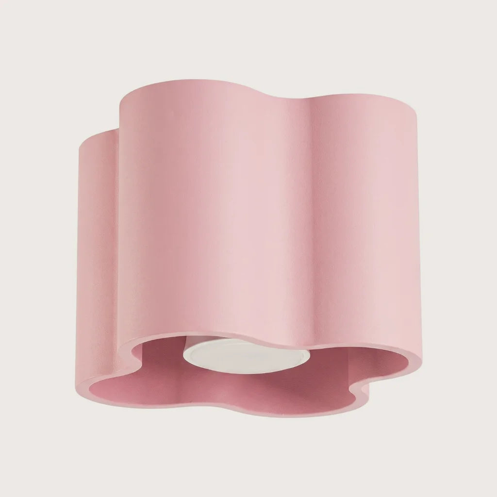 Spot plafond forme nuage en saillie, coloris rose (1 spot – GU10)