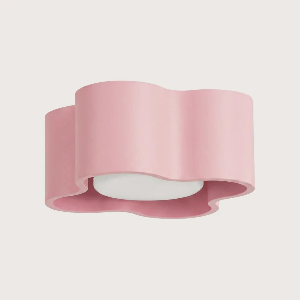 Spot plafond forme nuage en saillie, coloris rose (1 spot – GX53)
