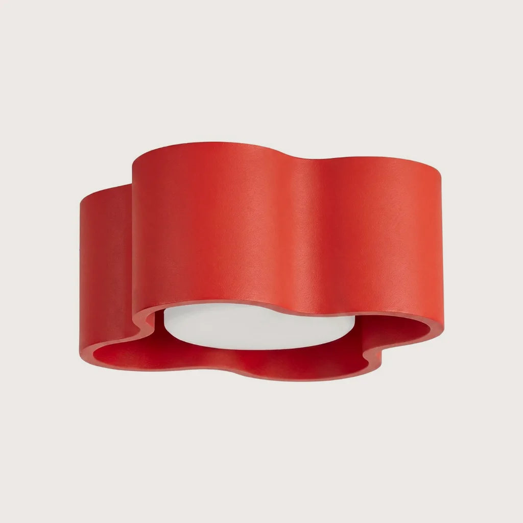 Spot plafond forme nuage en saillie, coloris rouge (1 spot – GX53)