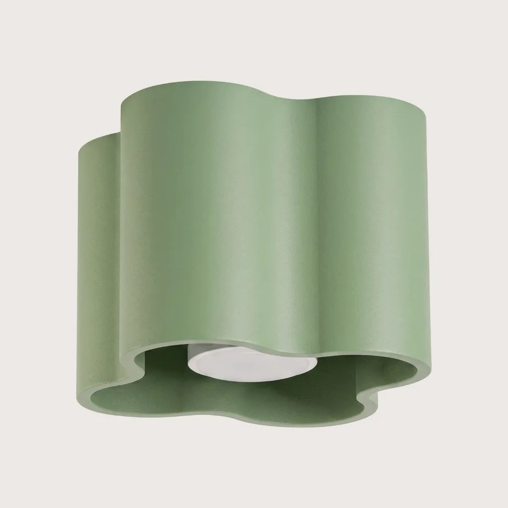 Spot plafond forme nuage en saillie, coloris sauge (1 spot – GU10)