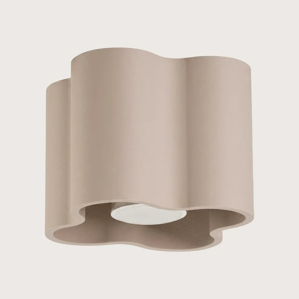 Spot plafond forme nuage en saillie, coloris taupe (1 spot – GU10)
